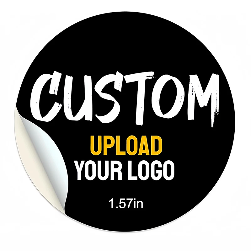 Etiquetas adhesivas de vinilo personalizadas con foto y logotipo, etiquetas duraderas para bodas, fiestas y promoción de marca