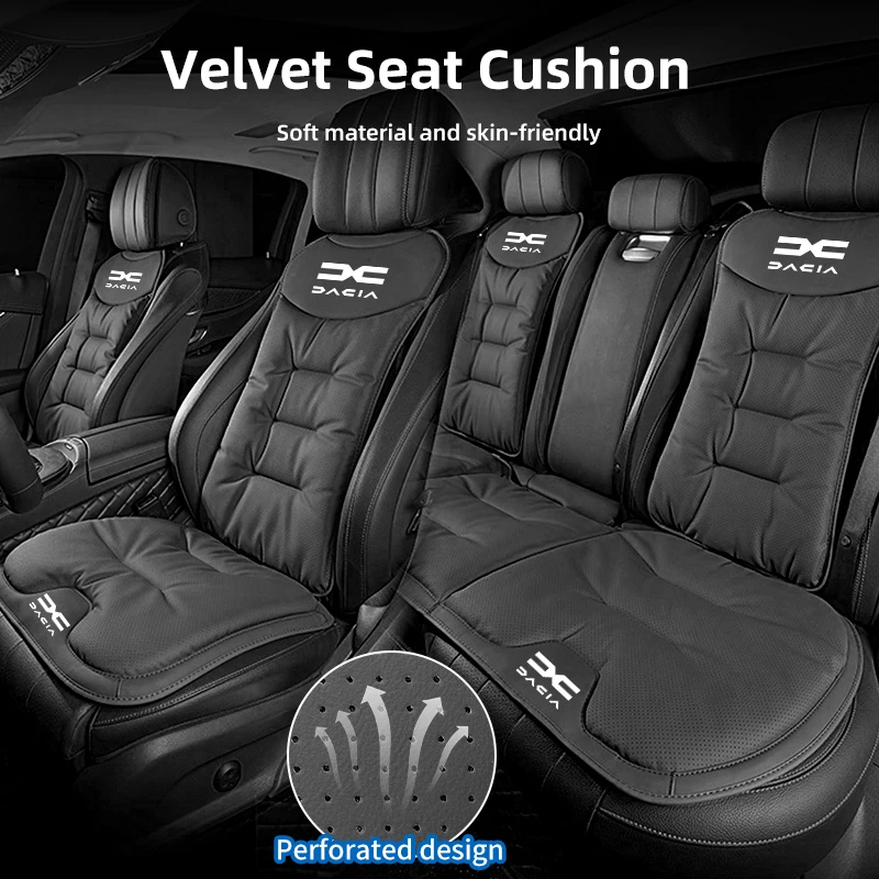 Car Sticker Velvet Cushion Leather Backrest Waist Pad Protector Cover For Dacia Logan Mcv 2 Duster Sandero Lodgy Dokker view 3