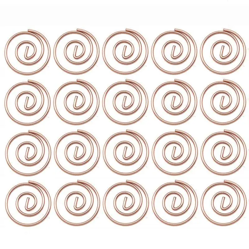 20pcs Colorful Circular Metal Paper Clips Office Binding Geometric Circle Binder Round Tickets Photo Clamp Patchwork Clips