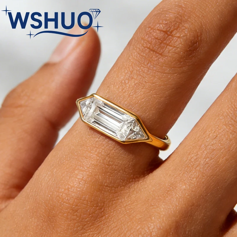 

1.4CT/1.2CT D Color All Moissanite Rings for Women 925 Sterling Silver Diamond Ring luxury High-Quality Jewelry Send Certificate