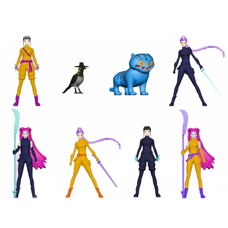 2025 Anime Kpop Demon Hunters Figure  Rumi Mira Zoey Derpys Tiger Figurine Toy Cute Desk Decoration Statues Ornament Kid Gifts