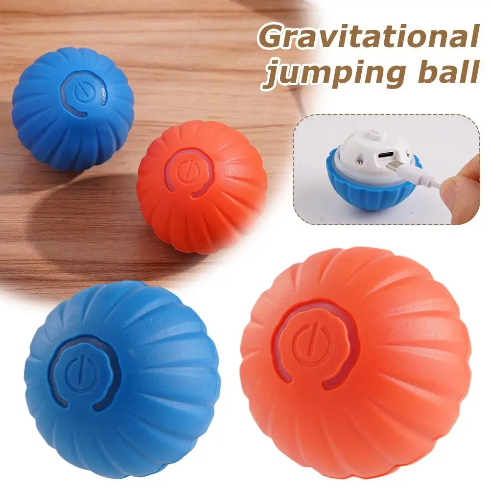 Hundespielzeugball, automatisch beweglicher, hüpfender, rollender Ball, USB, intelligenter Welpe, interaktiver Kauspielzeugball für Hunde