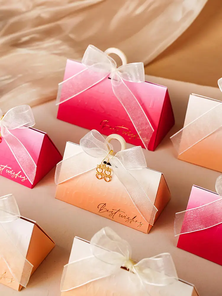 

European Advanced Sense 2022 Wedding Gift Box Baby Shower Supplies Party Favors Candy Box Packaging Bags - New