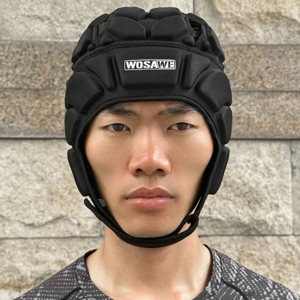 EVA Sponge Padded Football Protect Helmet Anti-collision Shock Absorption Goalkeeper Helmet Protective Breathable