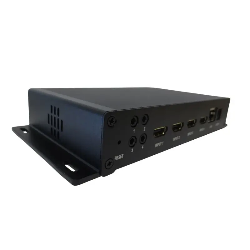 4CH HD MI H.265/H.264 Video Encoder 4K 1080P 4x4 Streams SRT RTMP ONVIF IPTV Live Streaming Encoder