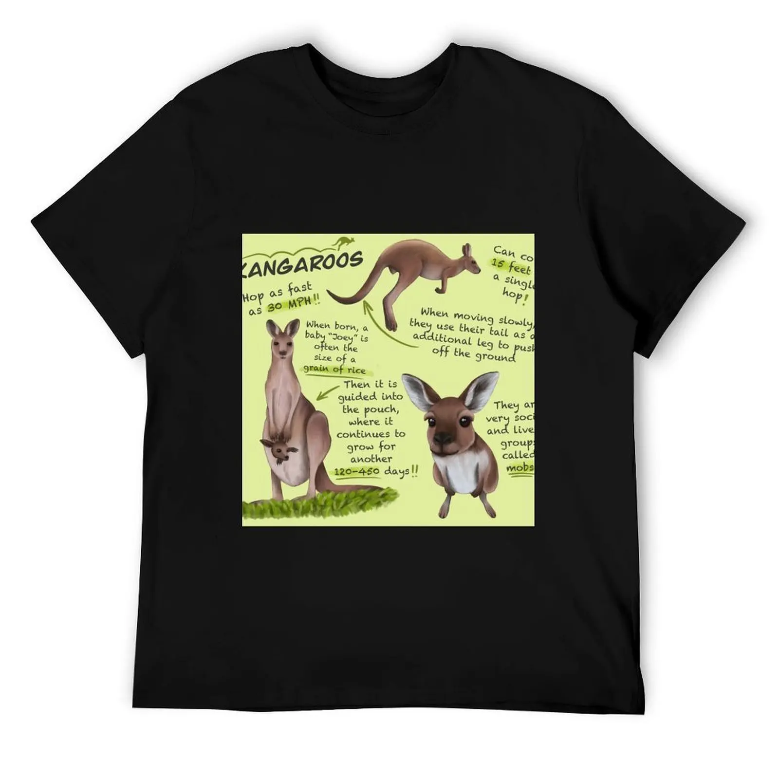 

Kangaroos Fun Facts T-Shirt t shirt personalised man t shirts cotton T-Shirt