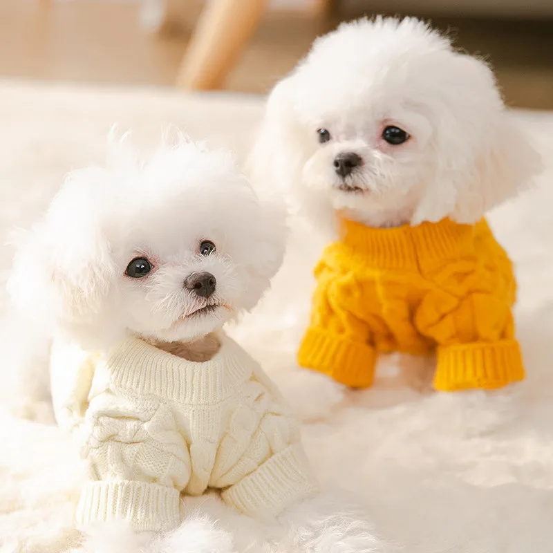 

Winter Cat Sweater Pet Coat Pink Puppy Small Dog Clothes Knit Apparel Yorkshire Pomeranian Bichon Poodle Schnauzer Dog Clothing