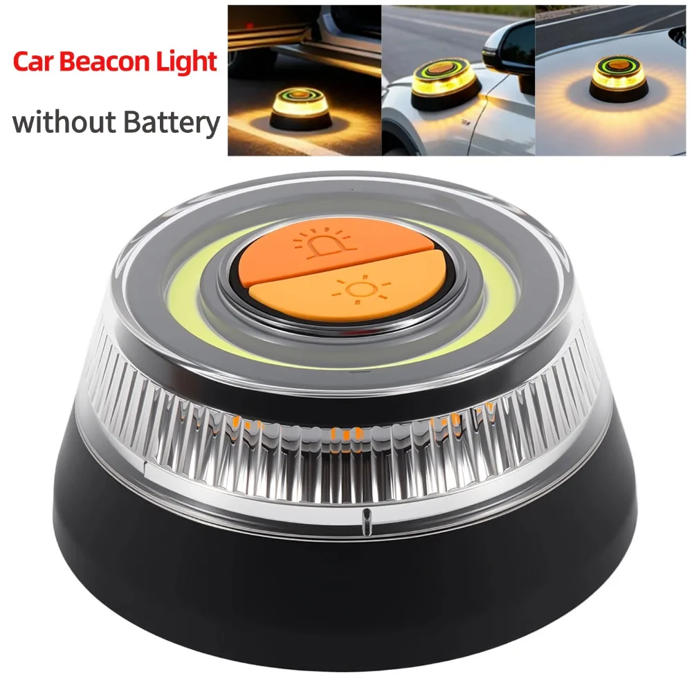 1PC LED Car Strobe Warning Light Portable Magnetic Induction Emergency Light Accessory for Vehicle Motorcycles Beacon Light