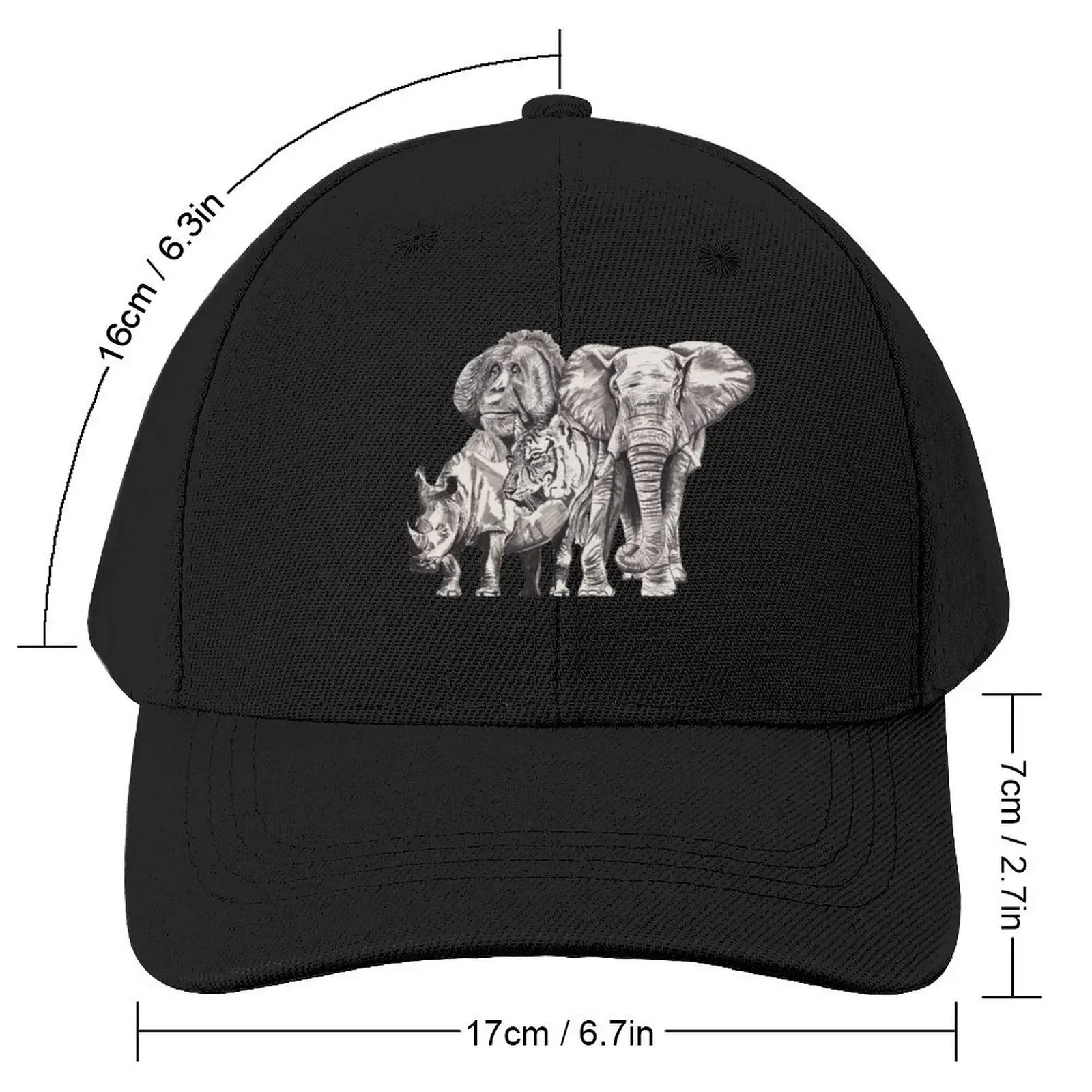 Charismatic threatened mega fauna in ink Baseball Cap winter hats for men Sun Hat For Children Caps For Women Men's