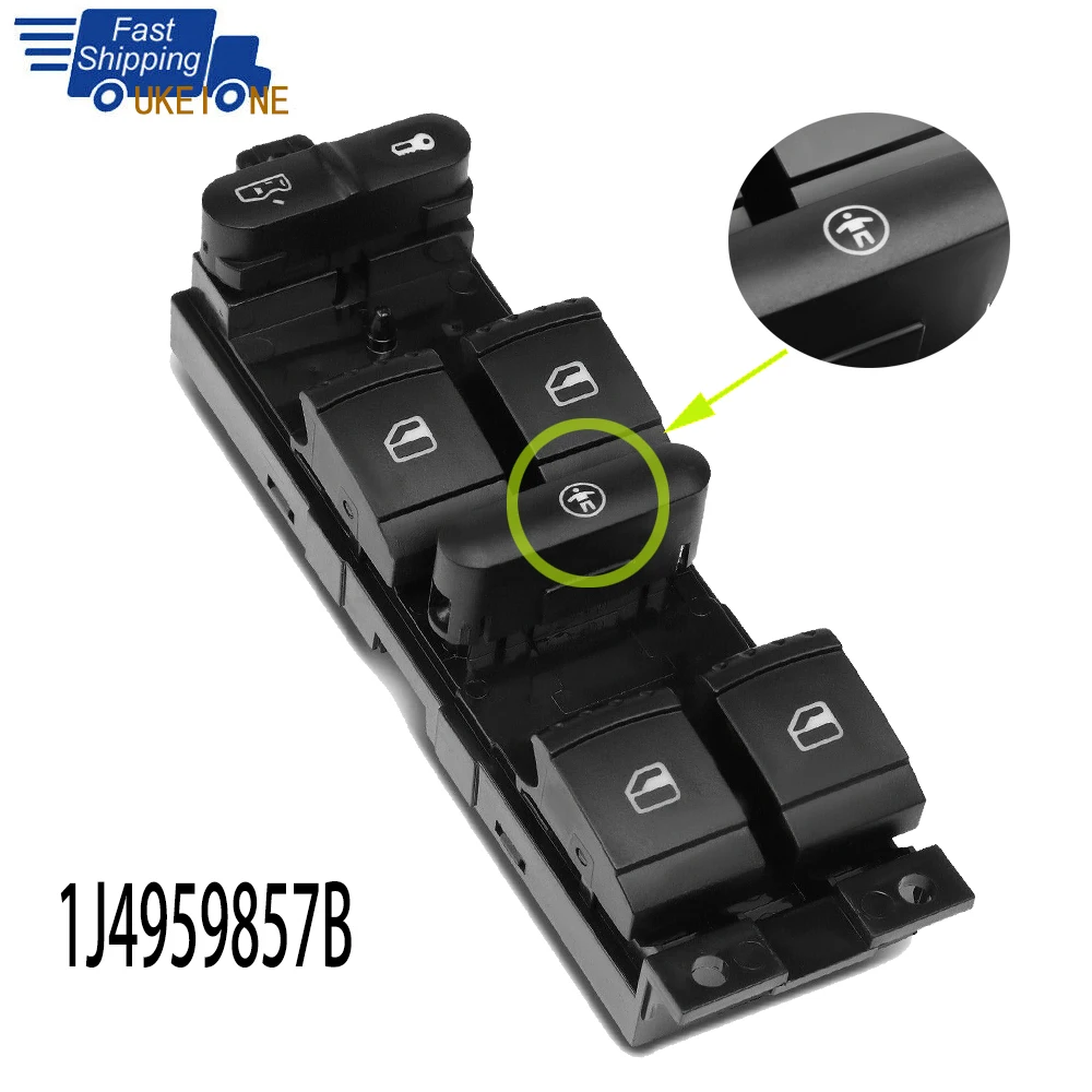 1J4959857B For VW Golf Passat B5 Jetta Bora MK4 1998-2004 Electric Window Lock Switch Lifter Button Car Accessories 1J4959857D