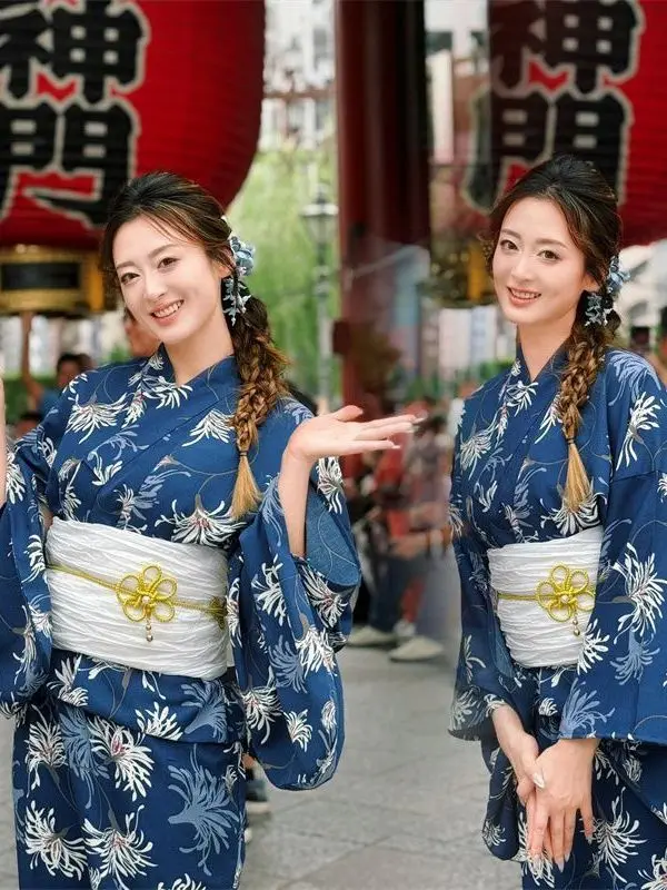 

New Traditional Japanese Kimono Style Photography Dress Girls Bathrobe Improved Version Polyester Material Online Exclusive