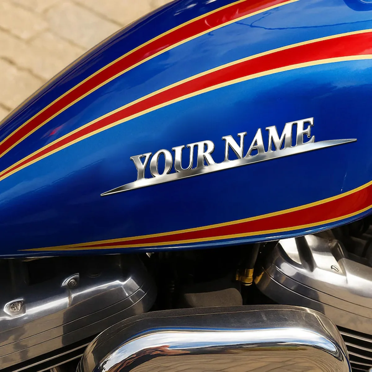 Metal Trendy YOUR NAME Stickers Custom Logo Applicable to Car Trunk, Fender and Rear Bumper, DIY Accessories Personalized Badge