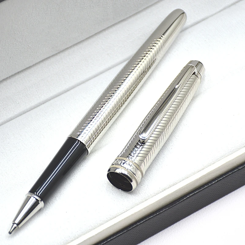 High Quality Msk-163 Metal Stripe Ag925 Ballpoint Pen MB Rollerball Pen Office Writing Ink Fountain Pens With Serial Number