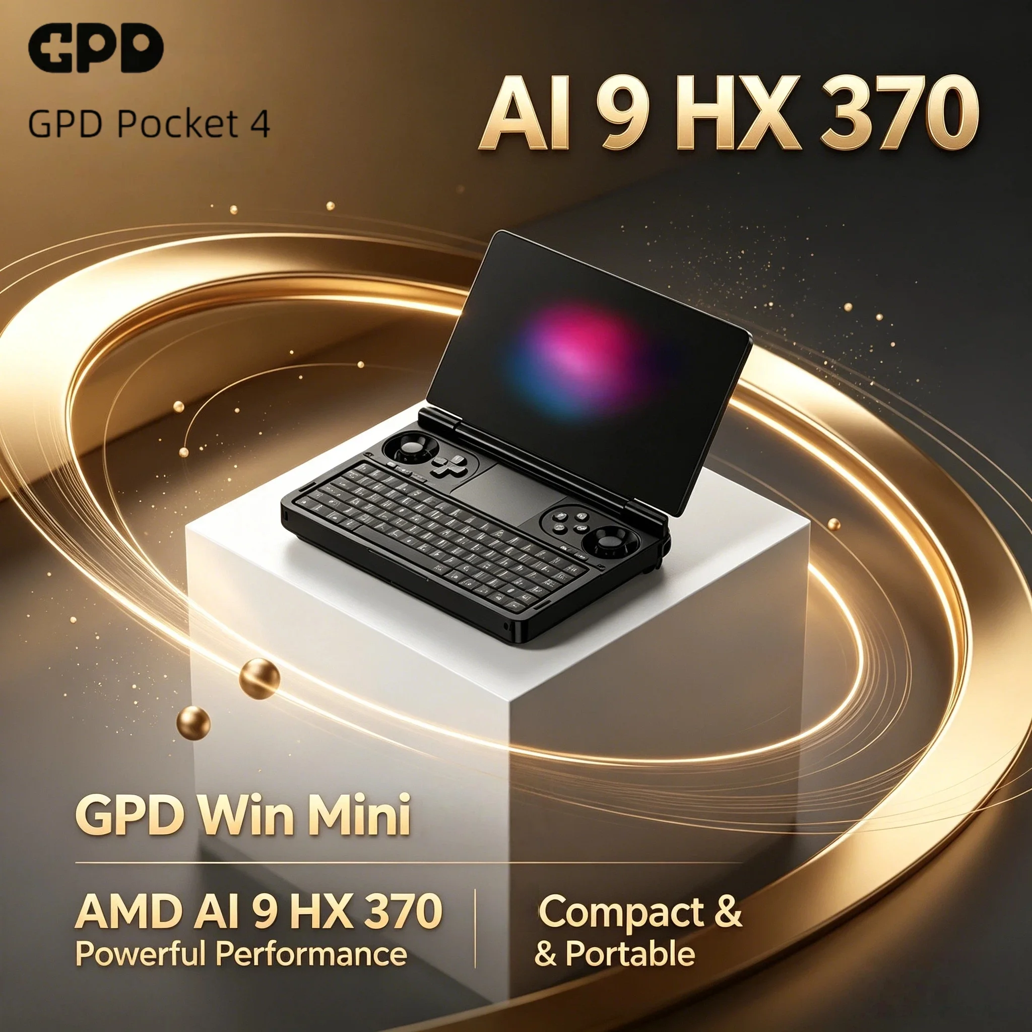 2026 GPD WIN Mini AMD AI 9 HX370 Tablet Gamepad Portátil de 7 Pulgadas 32GB RAM 2TB ROM Mini PC de Bolsillo Consola Portátil