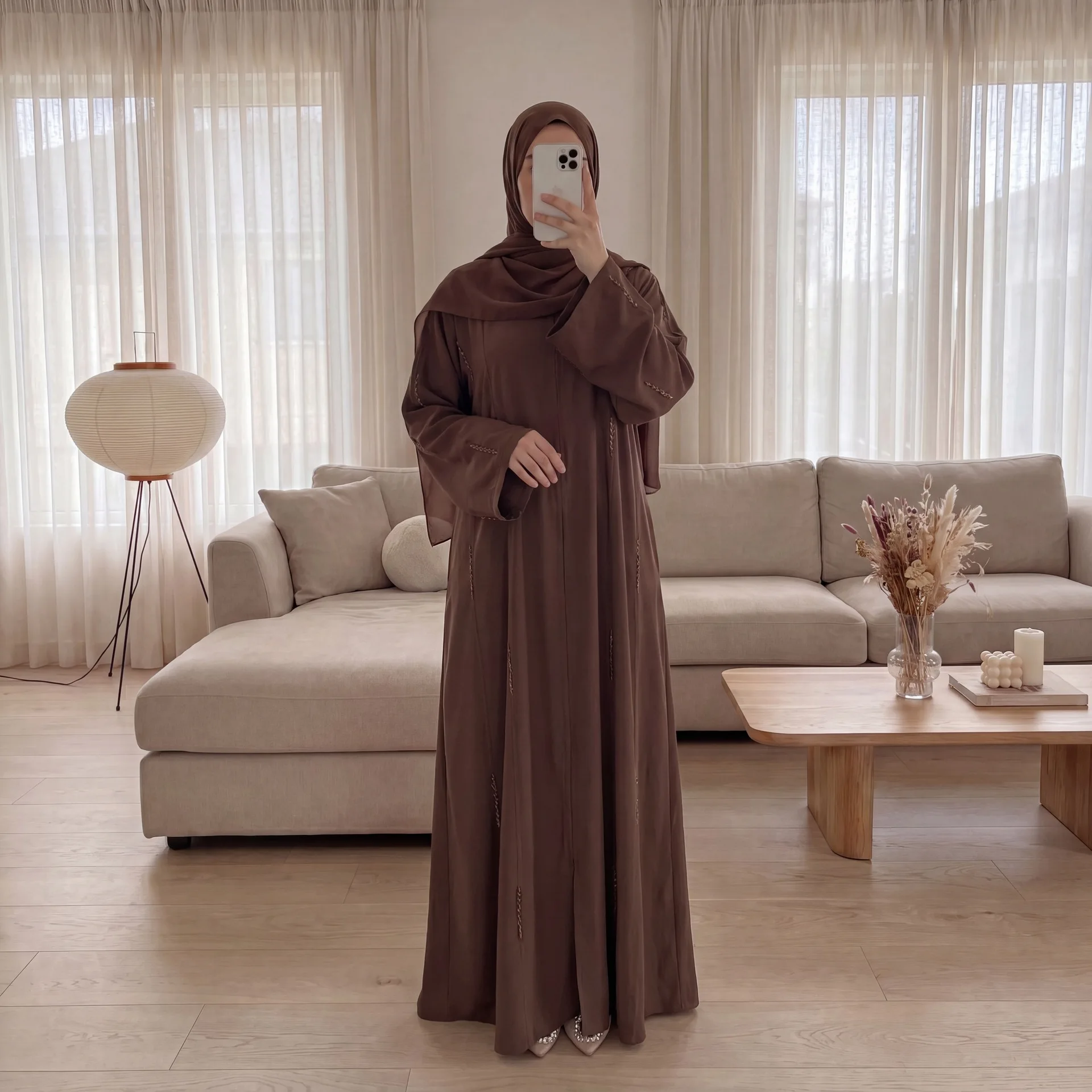 Eid Women Abaya Beading Dresse - Abaya Modest Wear 评论和价格