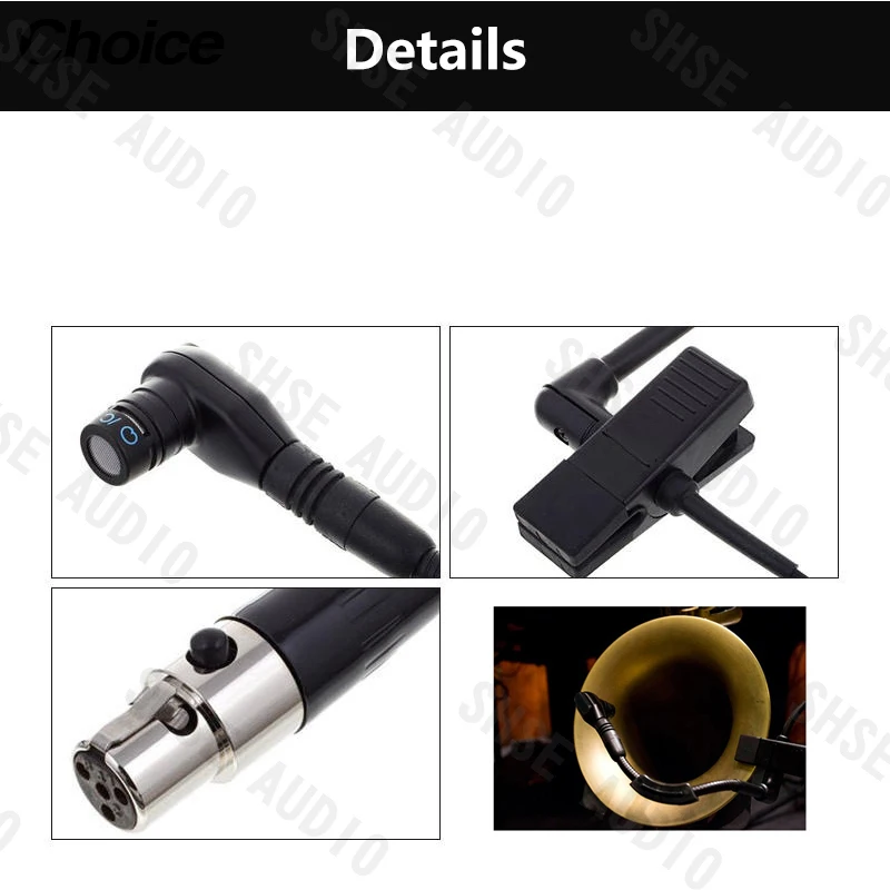 Qlxd Microphone Saxophone Single Microphone Brass Instrument Small Four-Pin Plug view 2