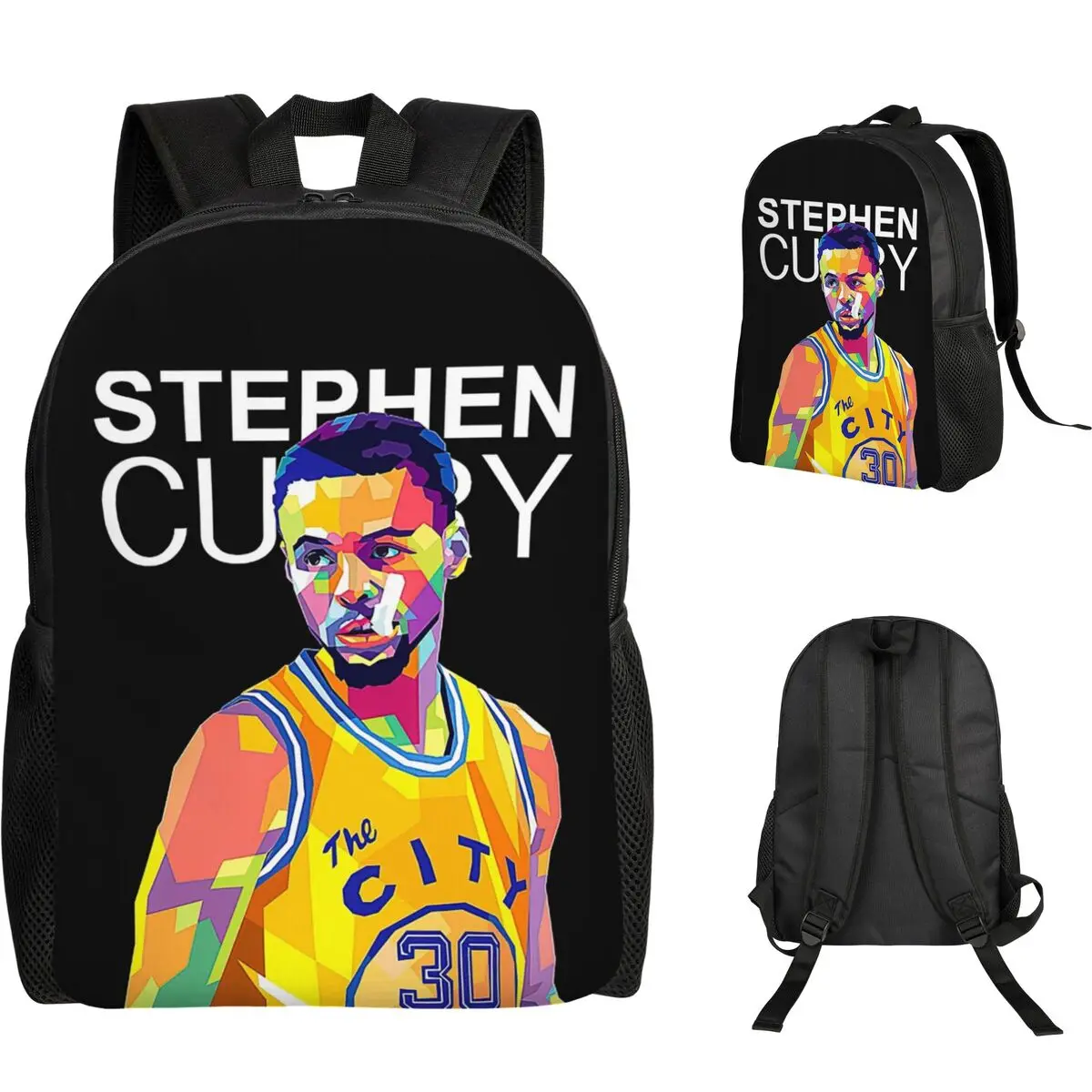 

Stephen Curry Backpack Student Boys Girls BookBag School Bag Computer Shoulder Bags