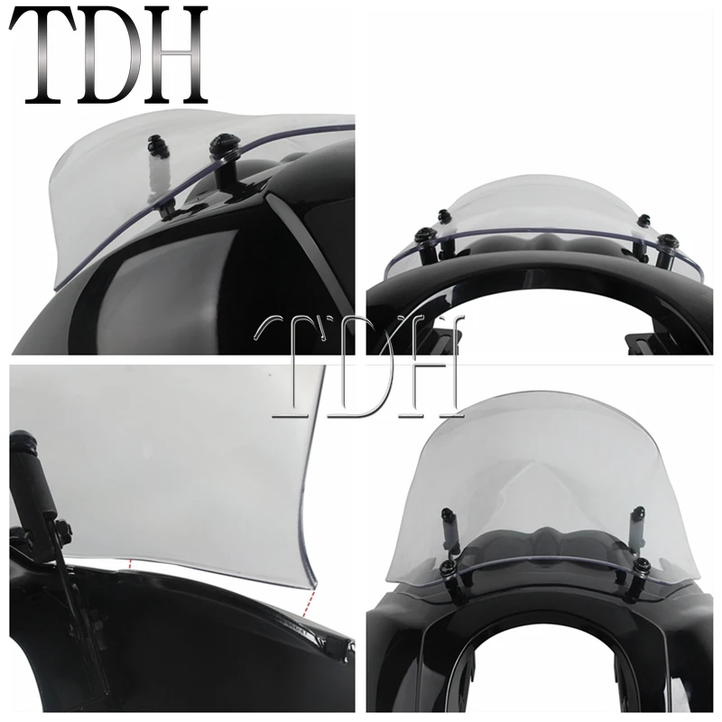 Front T Bar Fairing For Harley Dyna Street Bob FXDB FXDBI FXDBB FXDBP For Baja LP6 Light Bracket Windshield Motorcycle Accessory view 6