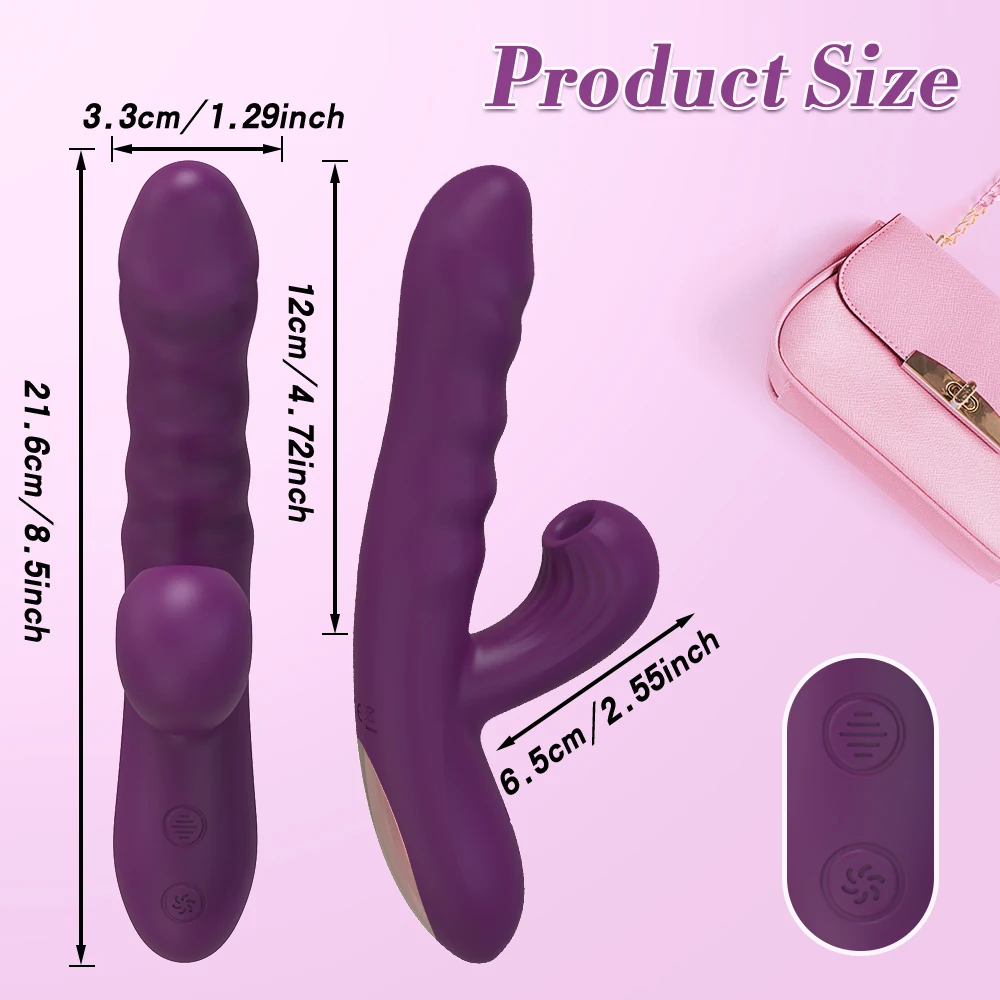 Powerful Rabbit Vibrator With Thrusting And Sucking Stimulation_voghion.com