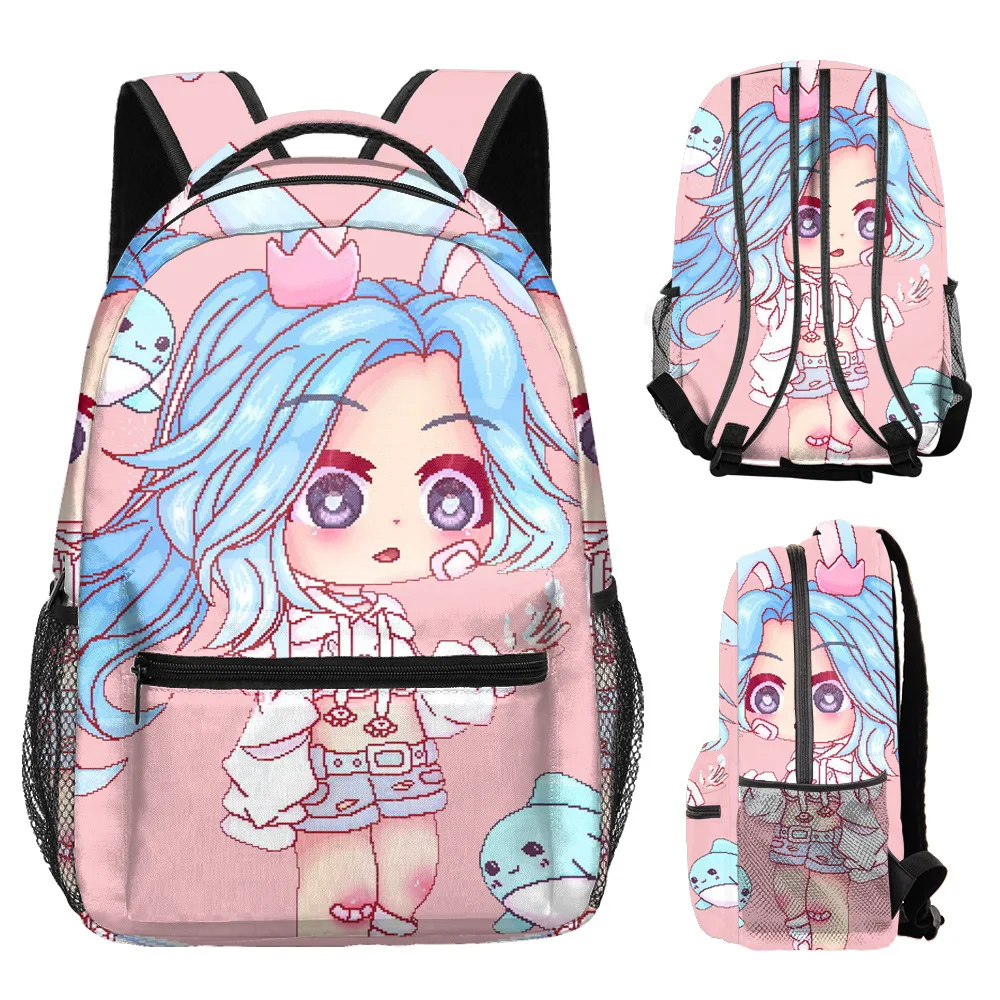 Classic Kpop Youthful School Bags Unisex Cool Gacha Life Travel Bags 3D Print Oxford Waterproof Notebook Shoulder Backpacks