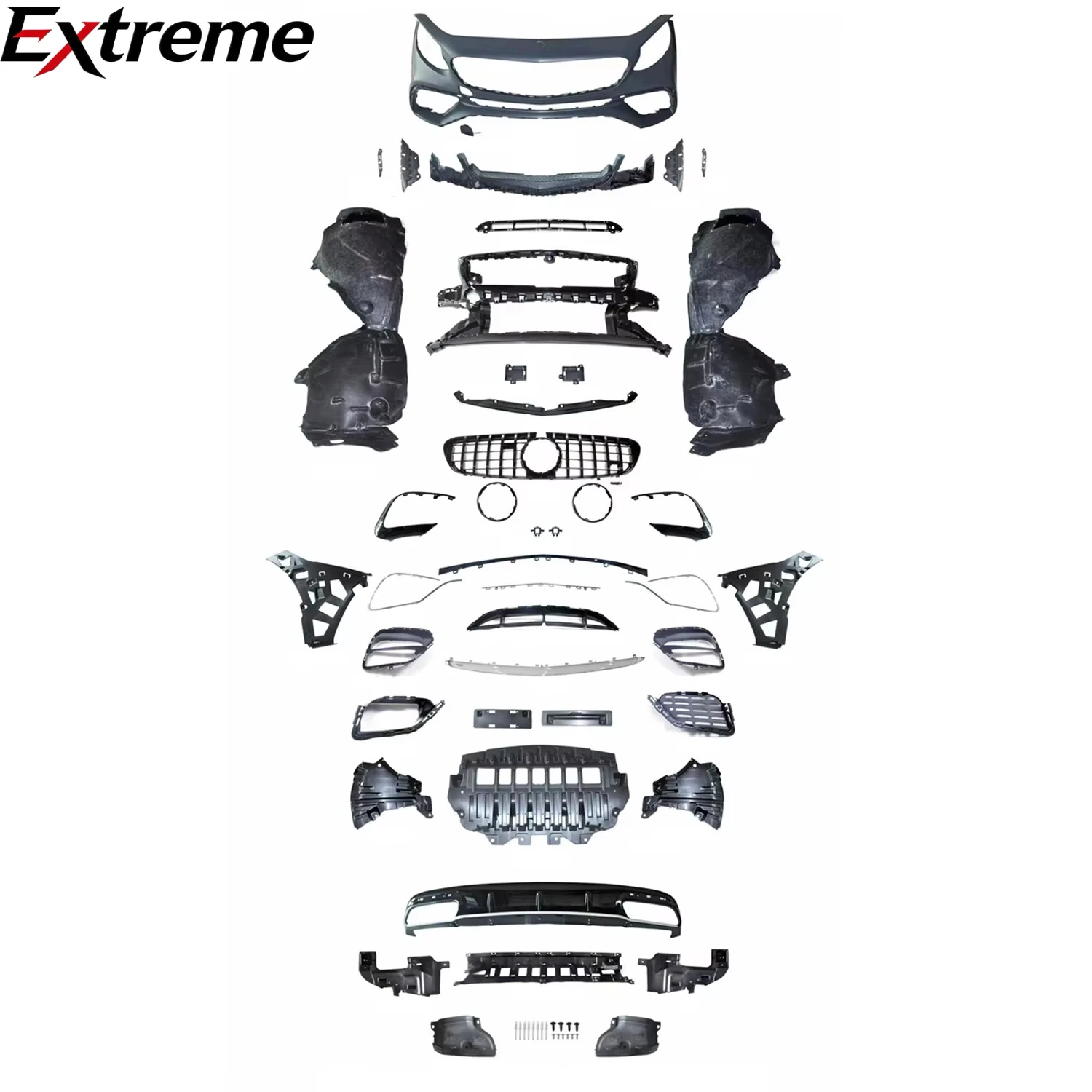 

Conversion to S63 Coupe AMG Grille Bumpers Auto Parts Body Kit for Mercedes Benz S Coupe W217/C217 2015-2021.