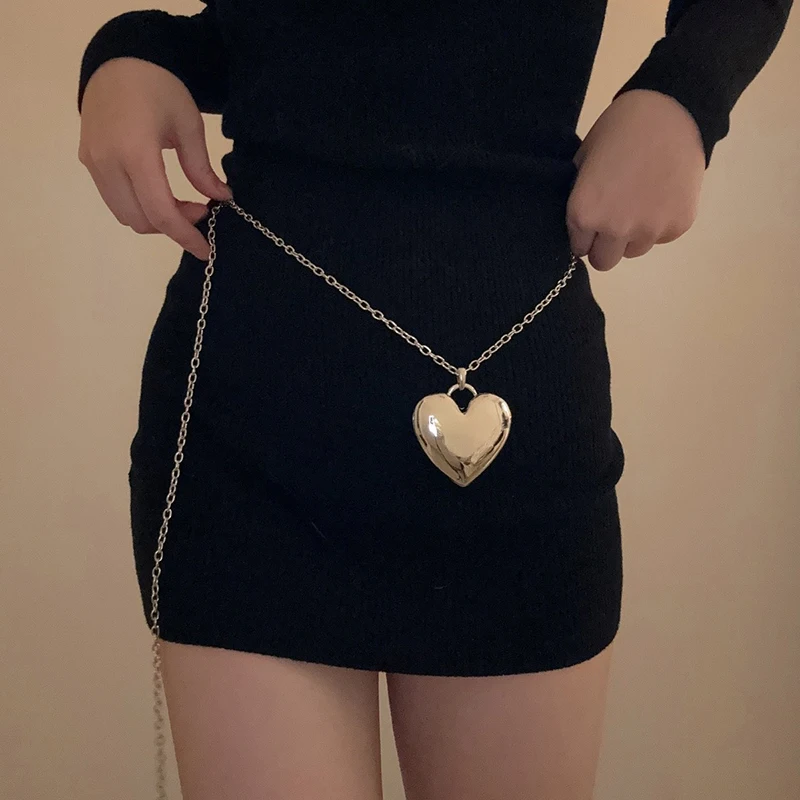 Fashion Jewelry Vintage Temperament Simulated Pearl Heart Body Chain For Women Party Gifts Delicate Design Accessories