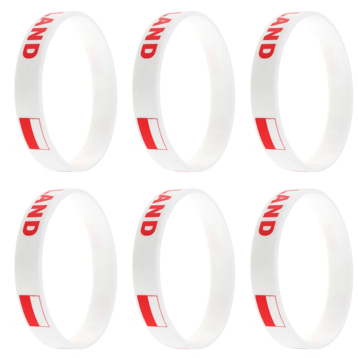

6 pcs Wristband Country Flag Support One Size Durable Game Country Wristband Match Fan Bracelet Accessory