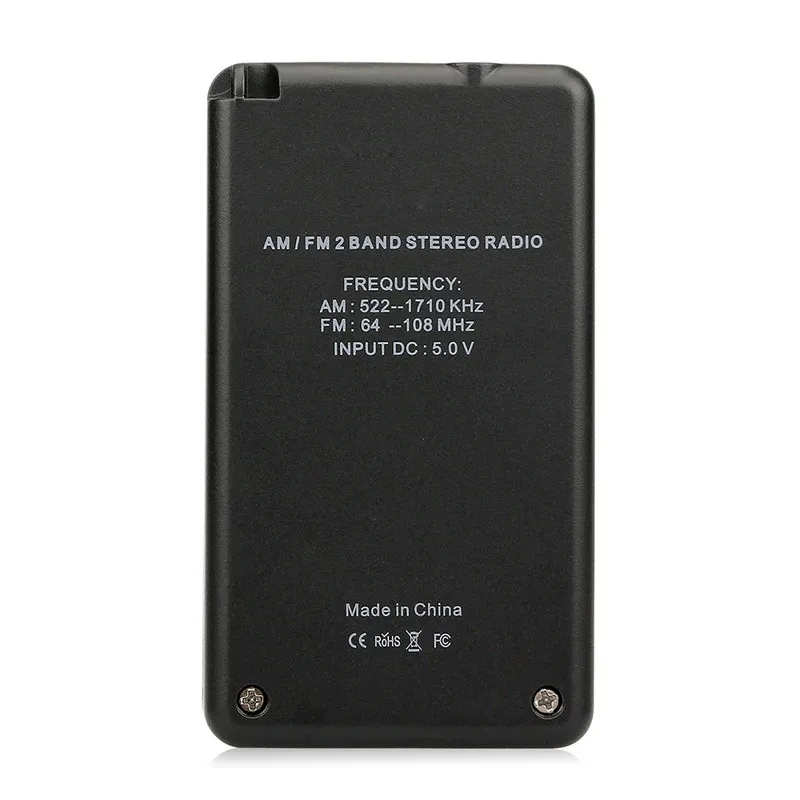 HRD-103 AM FM راديو رقمي 2 الفرقة ستيريو استقبال راديو الجيب المحمولة ث/سماعات شاشة LCD بطارية قابلة للشحن الحبل