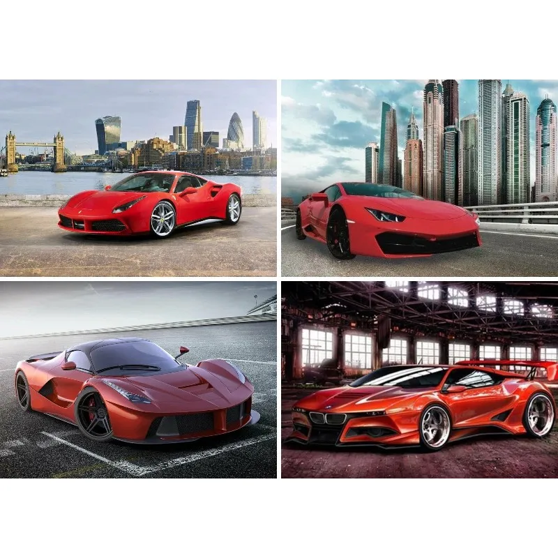 Adventure Cars Diamond Painting Kits for Adults Beginner,Full Drill Sports Cars Supercars Rhinestone Embroidery,Craft Wall Decor