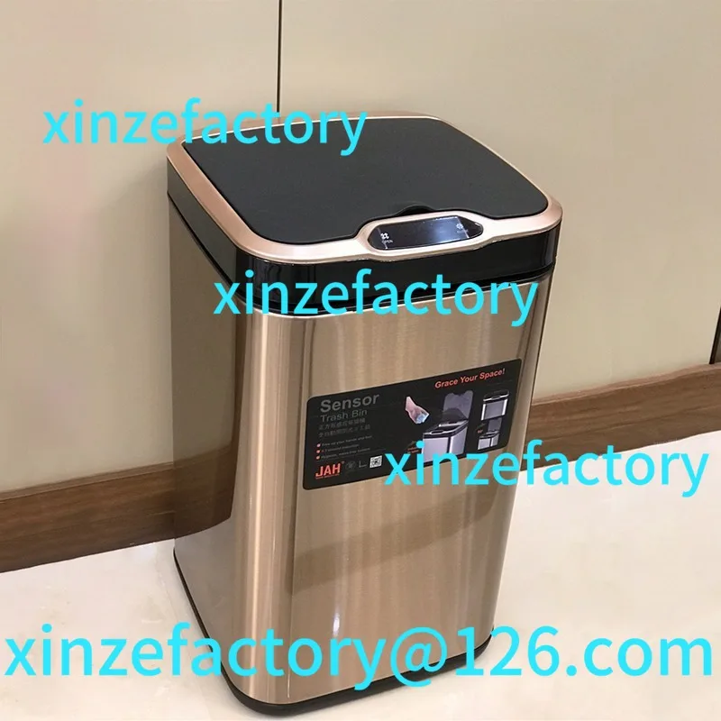 

Customizable Automatic Square Smart Trash Can Stainless Steel