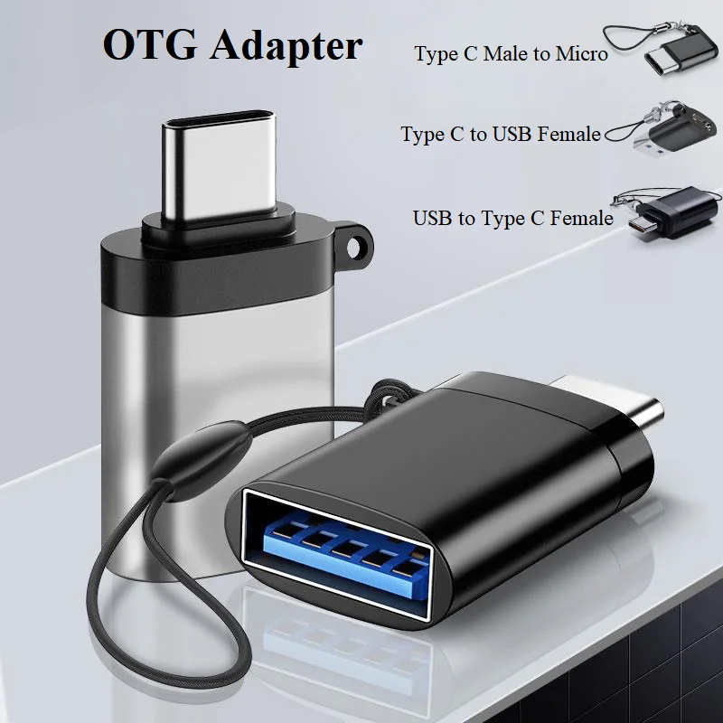 OTG USB Adapter to Type-C OTG Type C to Micro Female USB C Male To USB3.0 Female Converter For iPhone Macbook Xiaomi Samsung