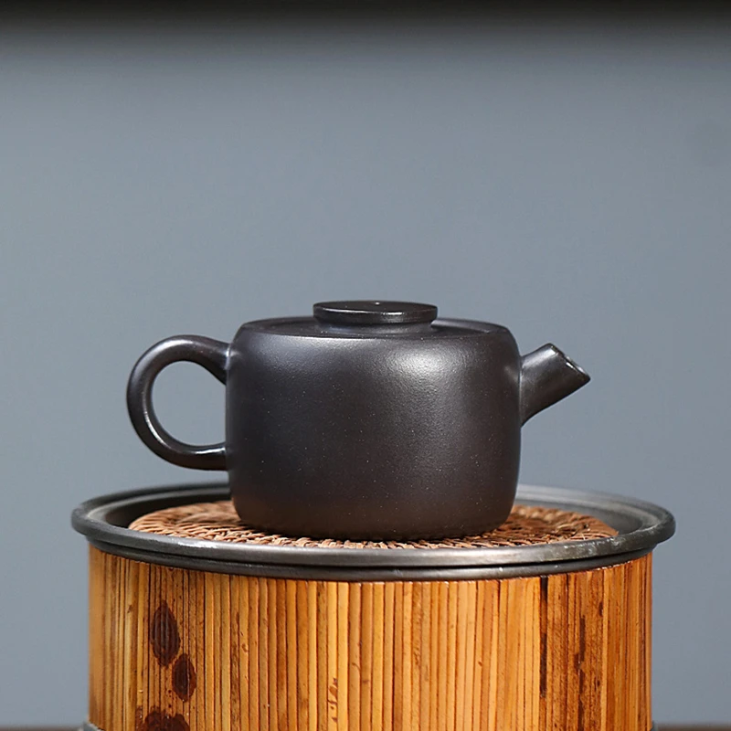 170ml Chinese Yixing Purple Clay Teapot Tradition Handmade Large Caliber Tea Pot Beauty Tea Infuser Kettle Raw Ore Zisha Tea Set