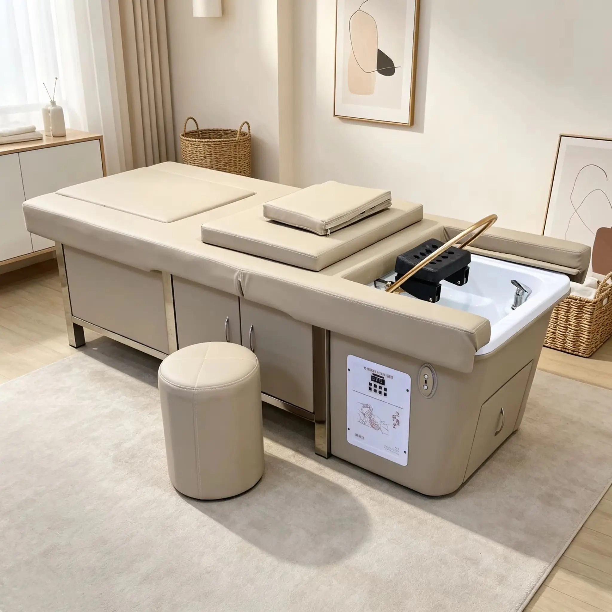 Luxurious Thai Style Head Therapy, Hair Washing Bed, Foot Bath, Massage, Dual Purpose Beauty and Health Club Special Electric Ad
