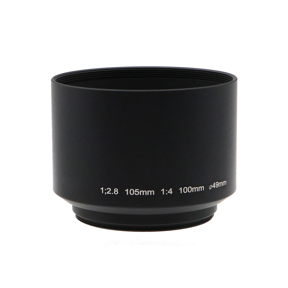LingoFoto 49mm Metal Lens Hood Shape Screw In Lens Hood Sun Shade for Pentax for Takumar 105/2.8 100/4,Camera Lens Hoods