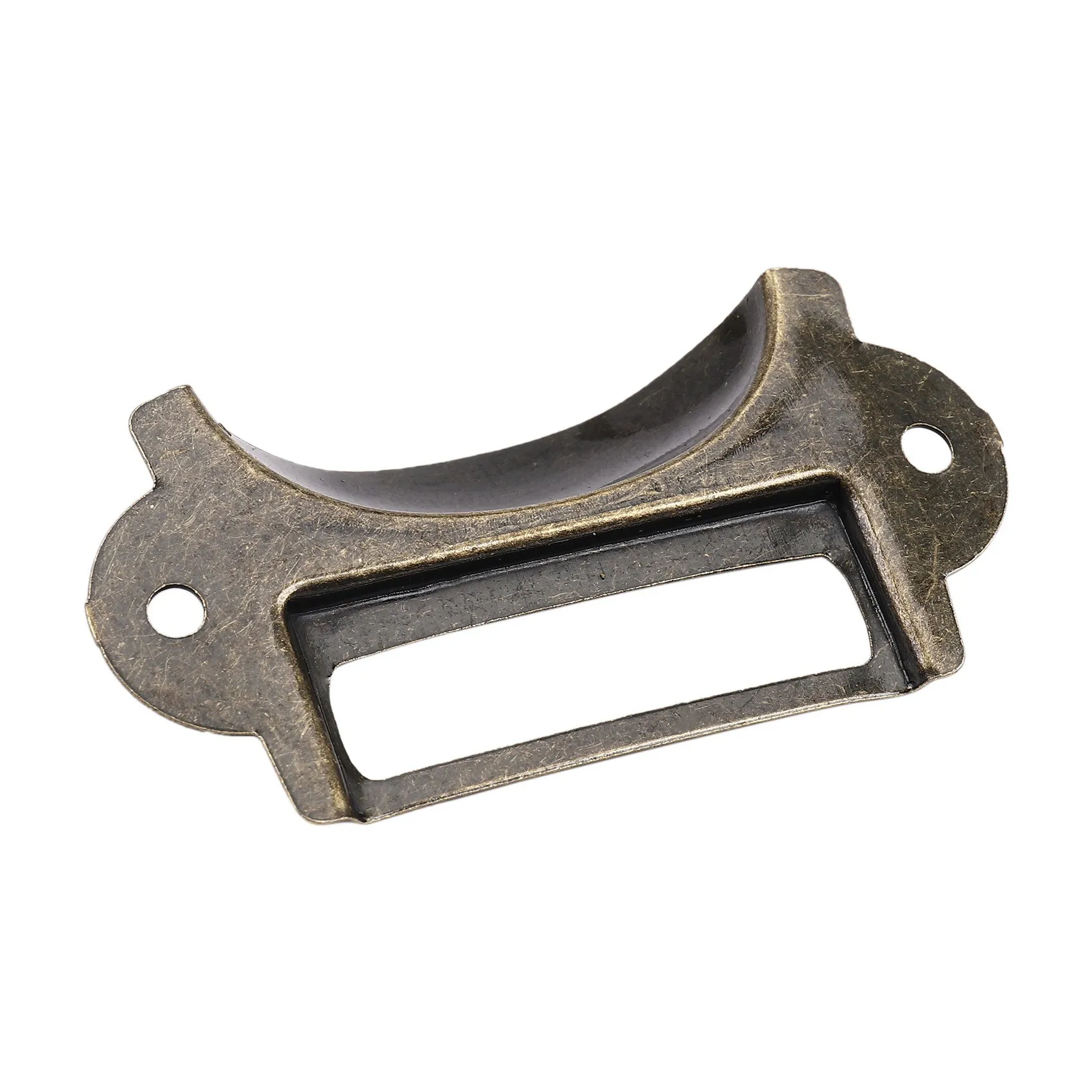 AS60-60PCS File Name Card File Cabinet Handles Label Holder Antique Bronze Drawer Label Pull Cabinet Frame Handle File Name