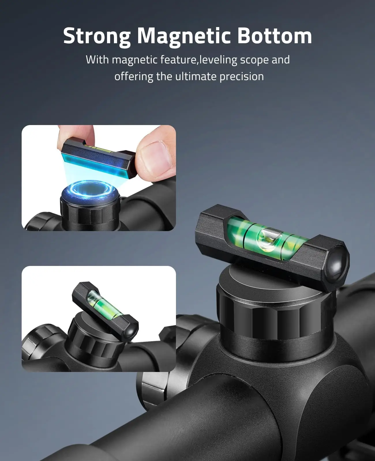 ชุดปรับระดับกล้องเล็ง CVLIFE พร้อมระดับแม่เหล็กแบบติดตั้งง่าย น้ำหนักเบา สีดำ