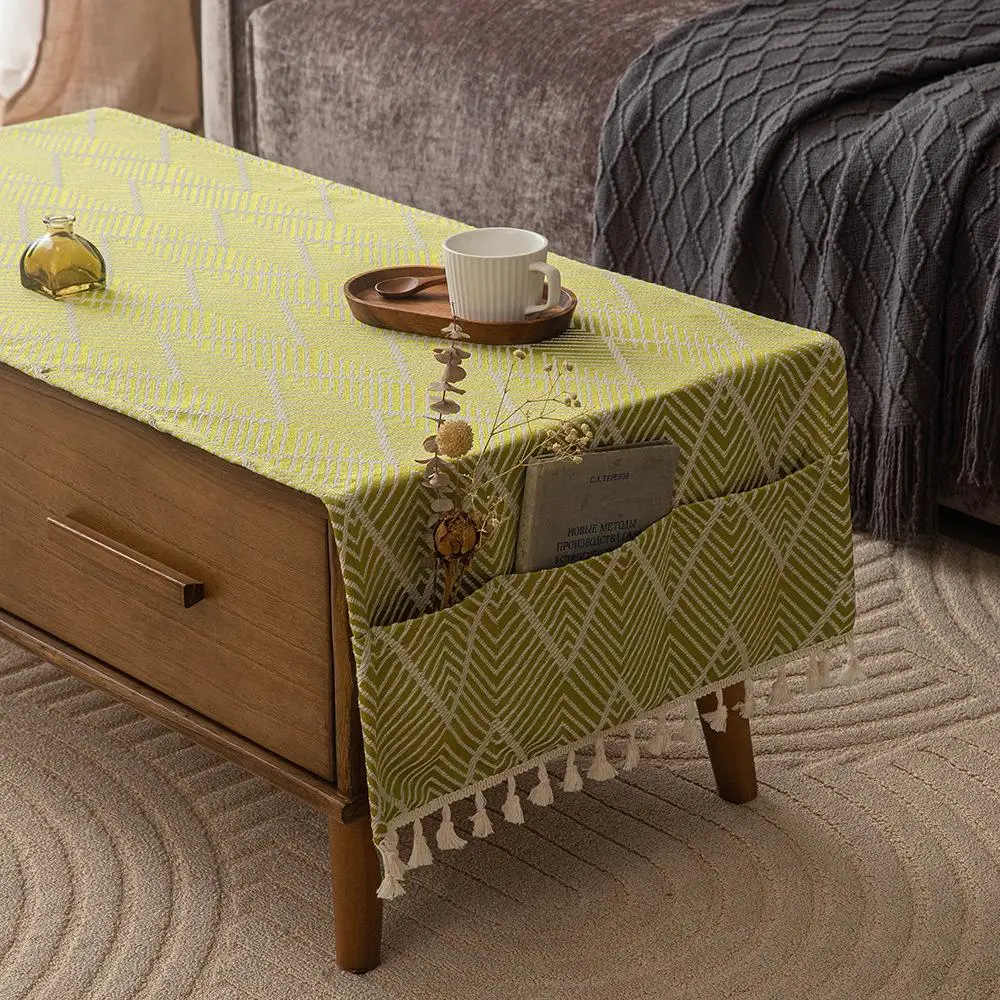 1pcs Creative Multi-function Waterproof Tablecloth Simple Grid Dining Table Decoration Table Cloth Home Storage Tablecloth