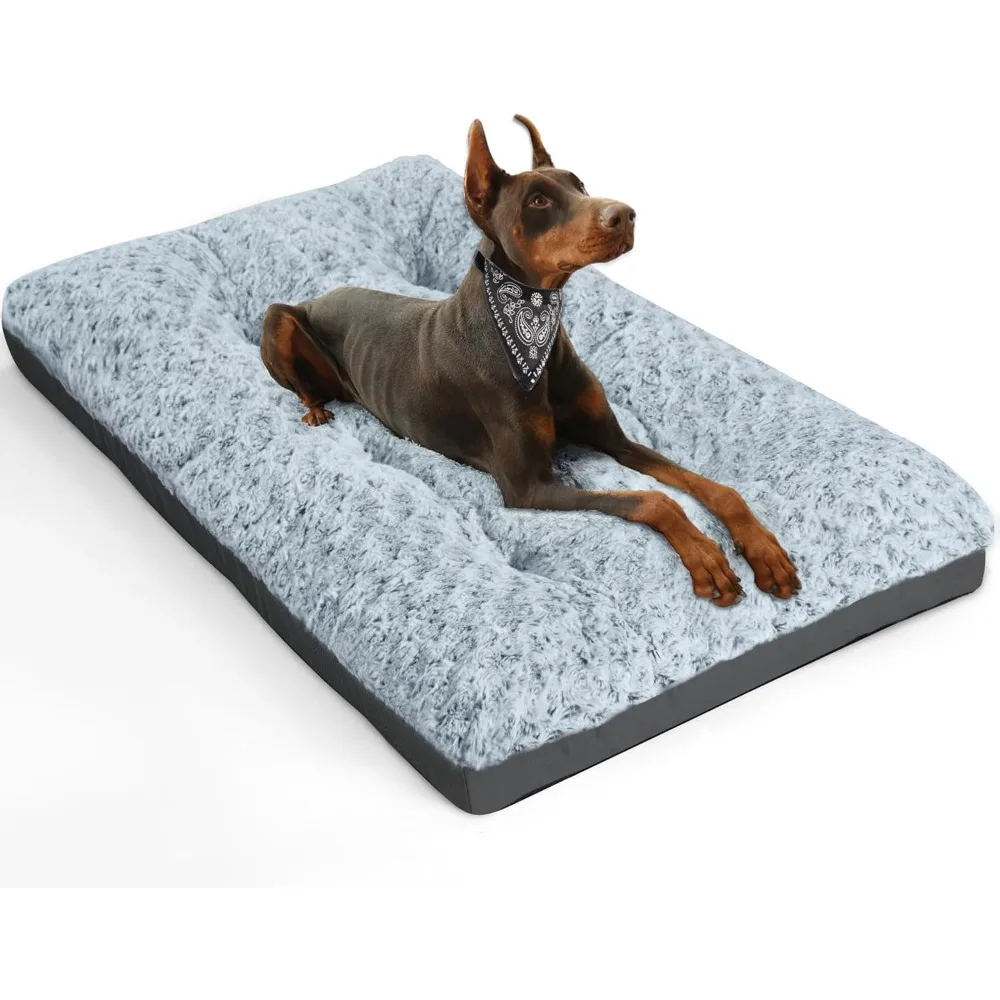 

Deluxe WashableDog Bed Dog Crate Mat Comfy Fluffy Kennel Pad Anti-Slip for Dogs Up