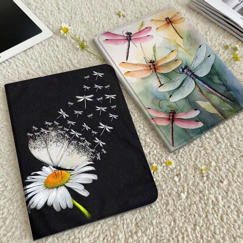 

White Butterfly Daisy Art Tablet Case For Xiaomi Redmi Mini Pad SE K 2 4 5 6 7 8 2023 2025 11 8.8 11.2 10.1 Pro Gift