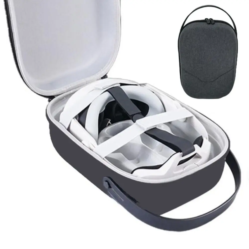 กันกระแทก VR แว่นตากระเป๋า Anti-Scratch ขนาดใหญ่ความจุกระเป๋าถือ EVA Hard SHELL พร้อมที่จับสําหรับ Meta Quest 3S/3