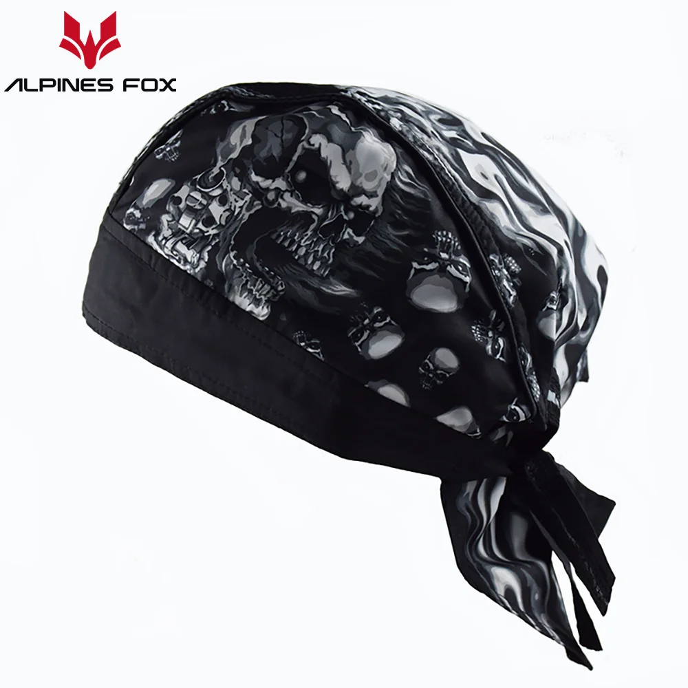 Letni szybkoschnący motocyklowy kapelusz piracki Retro motocykl szosowy Cafe Racer czapka rower sportowy czapka rowerowa jazda konna szalik na głowę mężczyźni kobiety