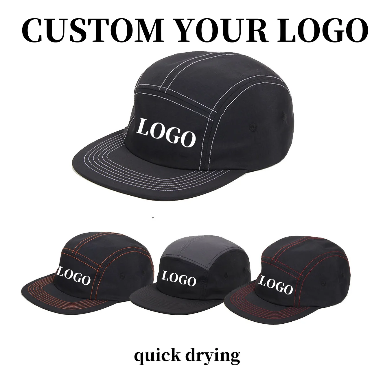 

LARGE Perforated 5 Panel Cap for Men Lightweight Running Camping Hiking Training Outdoor Breathable Quick drying Baseball Caps