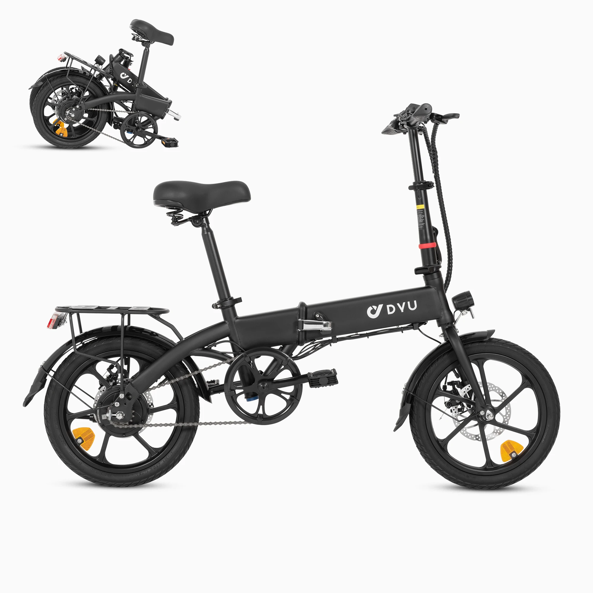 

EU UK Warehouse DYU A1F 16inch Foldable Pit E Bike Electric Folding Bike Hidden Battery Motor Electric City Bike Kit Adult
