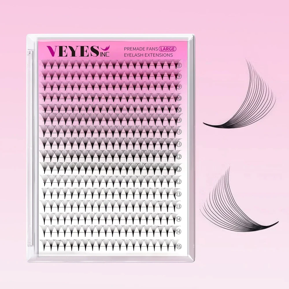 Veyes Inc NarrowPro 既成ファンまつげファン Veyelash 320 ファン 14D 16D スリム薄いとがったベースソフトロシアボリュームファンラッシュ