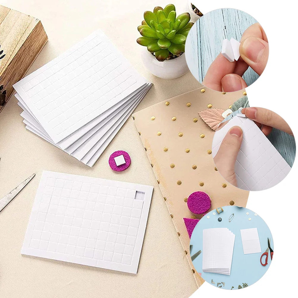 Nastro adesivo in schiuma 3D quadrati Craft Dot Dual Mount Double Sided Square Sticky Backing distanziatori strisce di carta Self Supplies Making