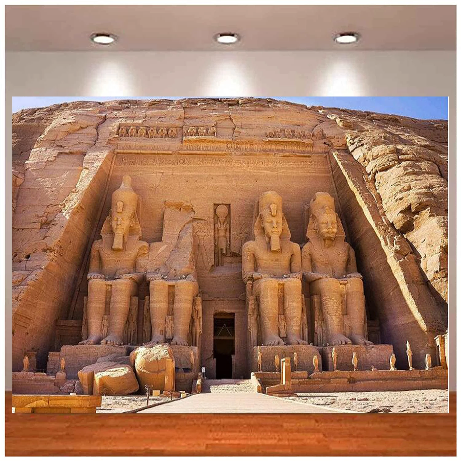 خلفية التصوير الفوتوغرافي قبر الفرعون المصري أربعة تمثال حجري عملاق Ramses الموقع القديم السياحة الأثرية خلفية الدعائم