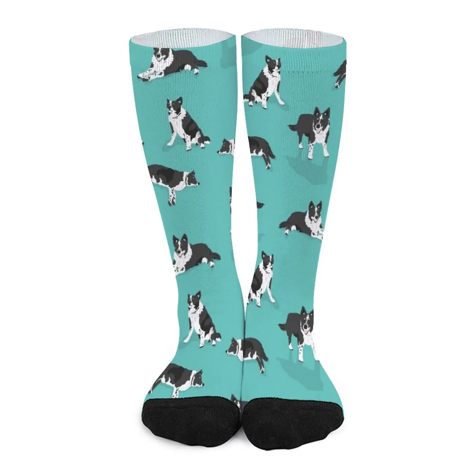 

Border Collie Pattern Socks Men's soccer sock hockey custom socks Men's socks