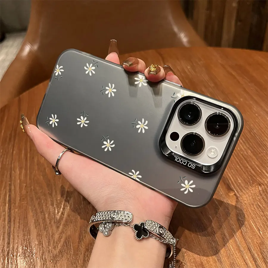 Teléfono pequeño de crisantemos para iPhone 17 a 11 Pro Max Plus