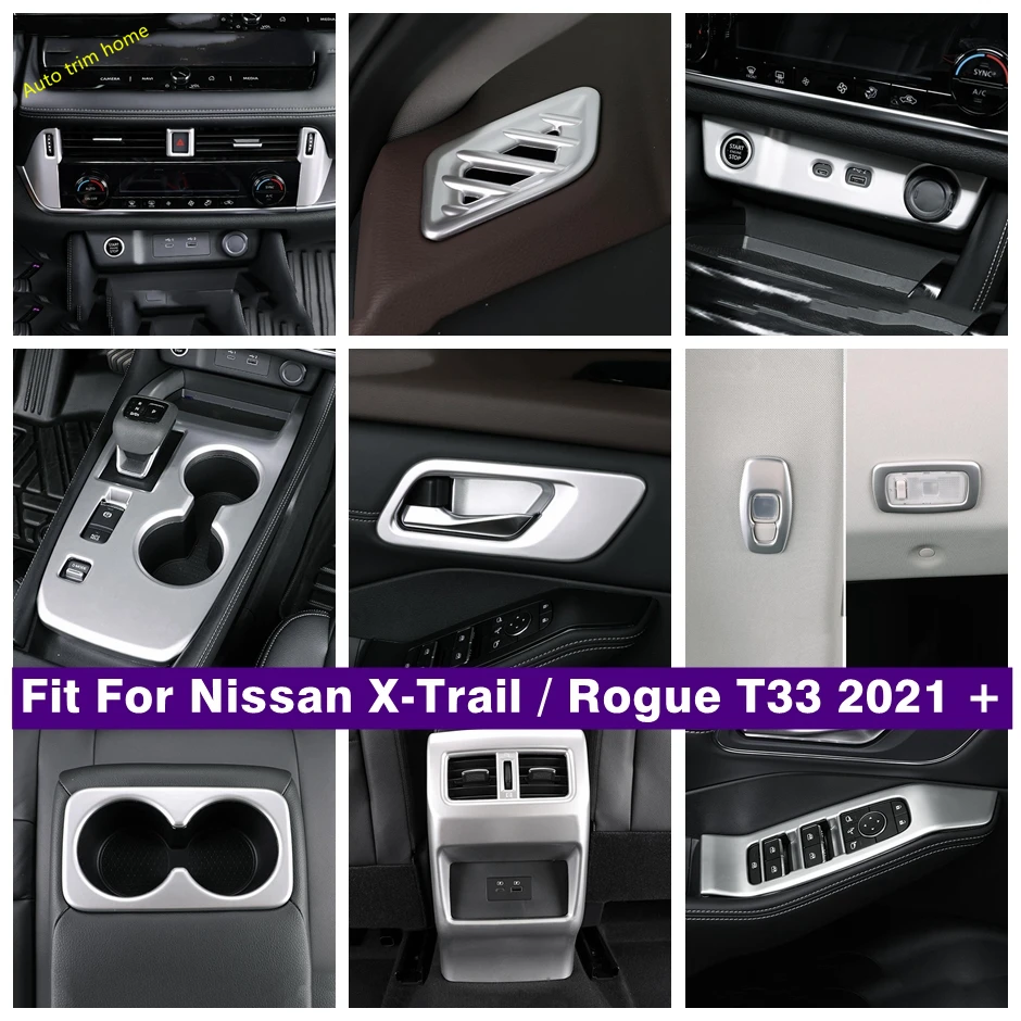 

ABS Door Handle Bowl Window Lift Reading Lamp Air Outlet AC Vent Cover Trim For Nissan X-Trail X Trail / Rogue T33 2021 - 2024