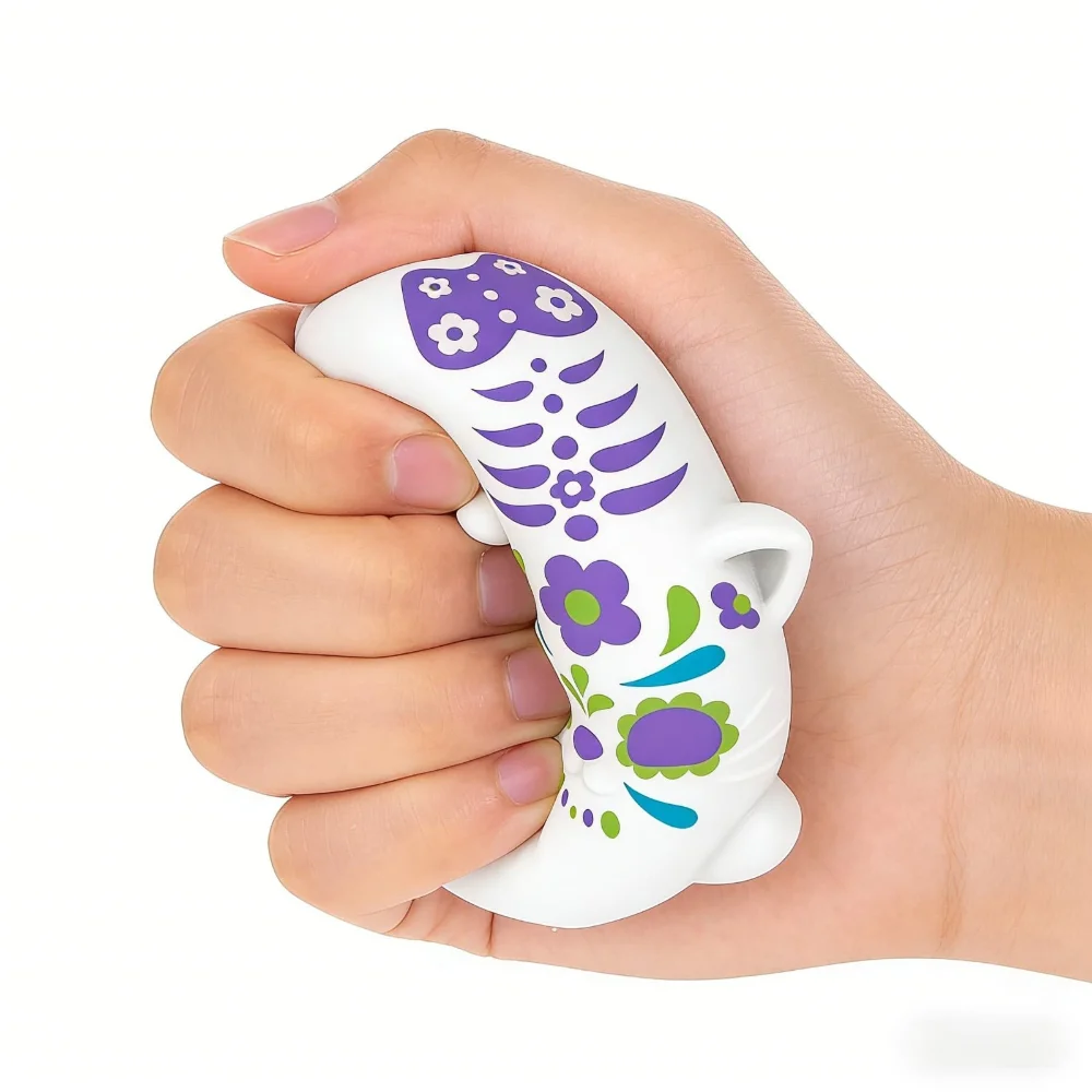 2026 Needoh Sugar Skull Cats Schylling Buttery-Soft Feel Fidget Toy ASMR Sensory Anti stress relief toy Gifts view 6